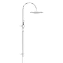Round Gooseneck 300mm Twin Shower with 3 function Hand Shower